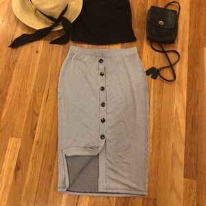 B&W Striped Midi [never worn]